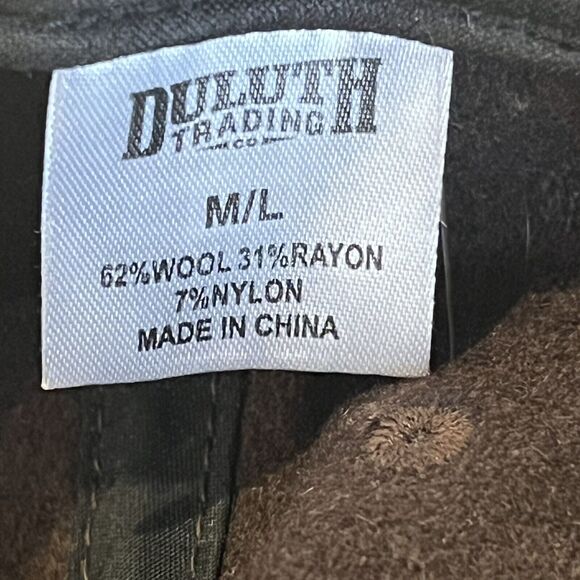 Duluth Trading Co Wool Blend Cap Hat Brown Men's Size M/L Adjustable Strap Logo - Picture 6 of 14